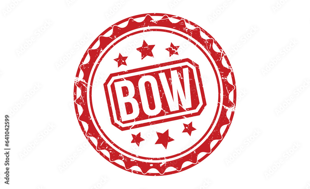 Bow stamp red rubber stamp on white background. Bow stamp sign. Bow stamp. Bow stamp red rubber stamp on white background. Bow stamp sign. Bow stamp.