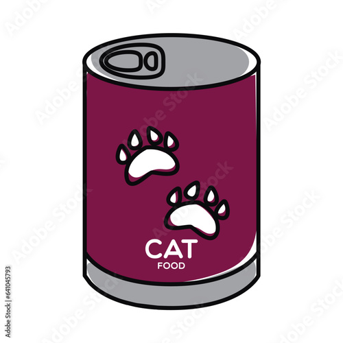 Isolated colored cat food can icon Vector