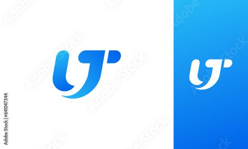 monogram letter UT logo design . Letter UT initials logo . Letter UT logo design template 