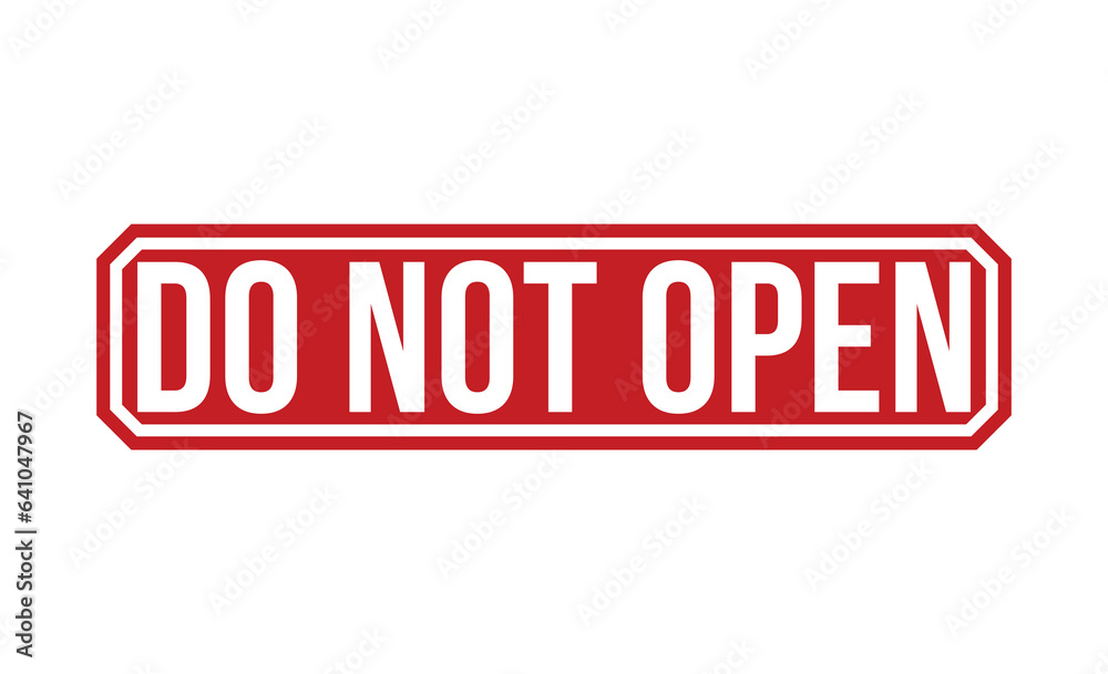 Do Not Open Red Rubber Stamp vector design. Do Not Open Red Rubber Stamp vector design.