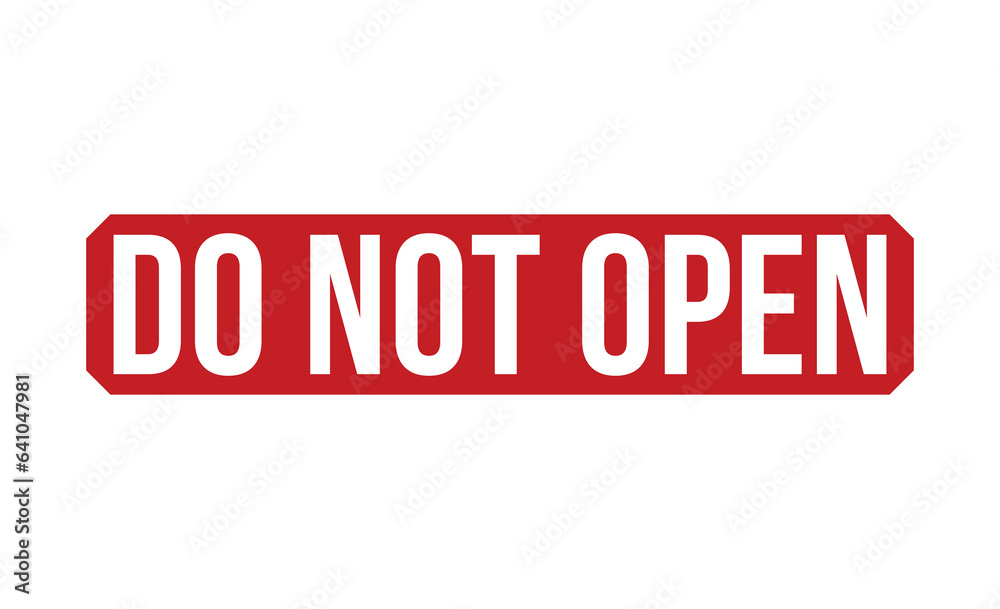 Do Not Open Red Rubber Stamp vector design. Do Not Open Red Rubber Stamp vector design.