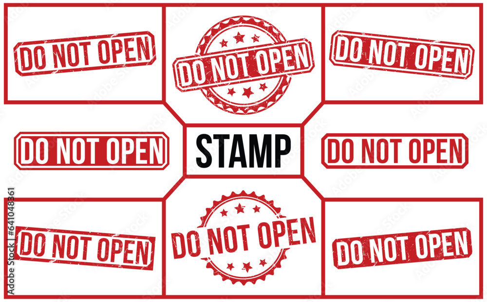 Do Not Open stamp red rubber stamp on white background. Do Not Open stamp sign. Do Not Open stamp. Do Not Open stamp red rubber stamp on white background. Do Not Open stamp sign. Do Not Open stamp.