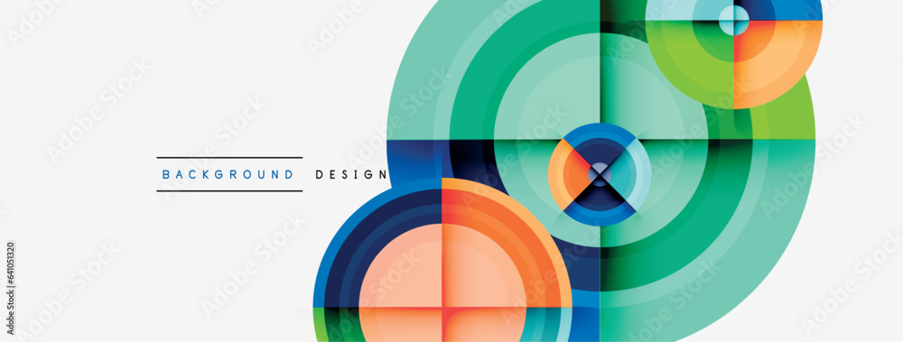 Creative circle geometric abstract background Creative circle geometric abstract background