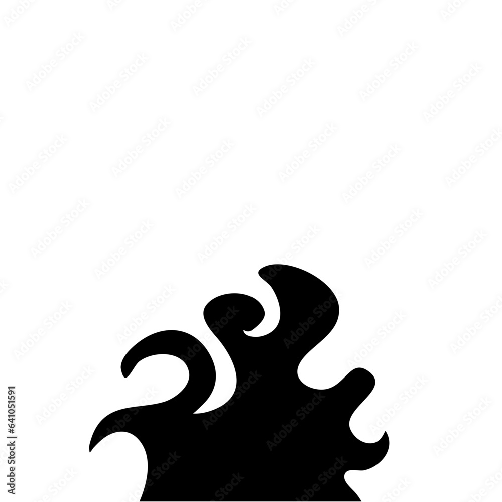 Fototapeta premium Fire vector icon in cartoon style