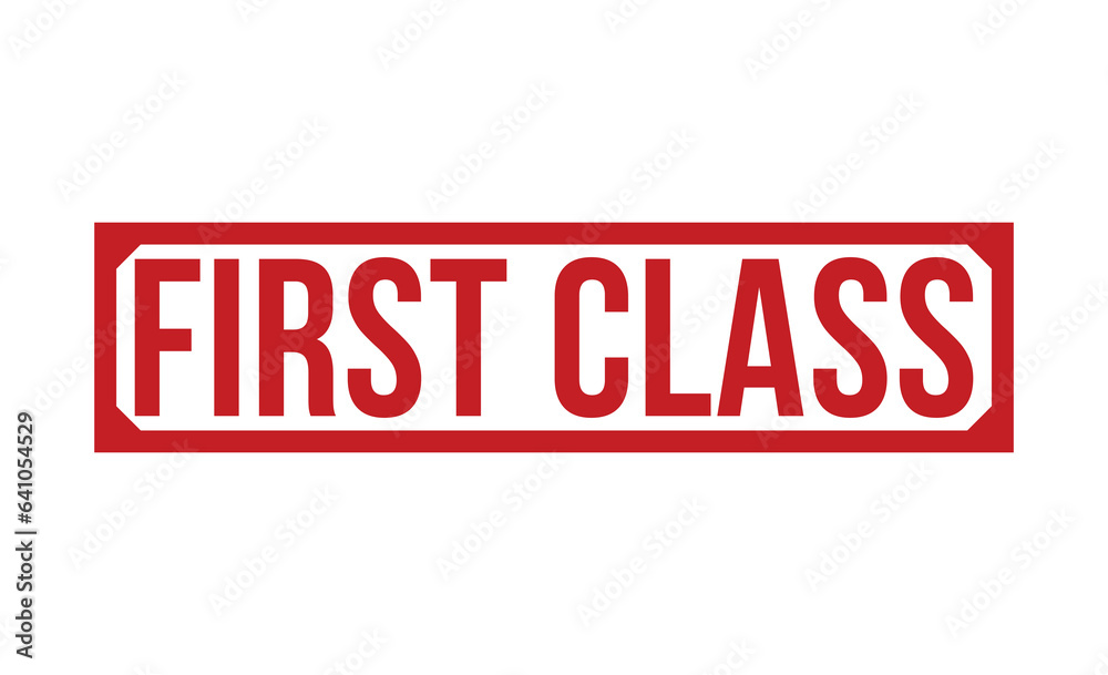 First class stamp red rubber stamp on white background. First class stamp sign. First class stamp. First class stamp red rubber stamp on white background. First class stamp sign. First class stamp.