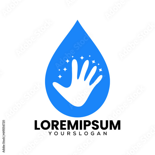 hand wash icon logo design