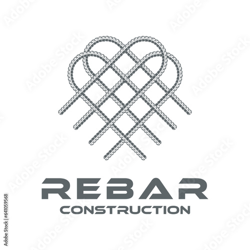rebar construction logo design vector for business	