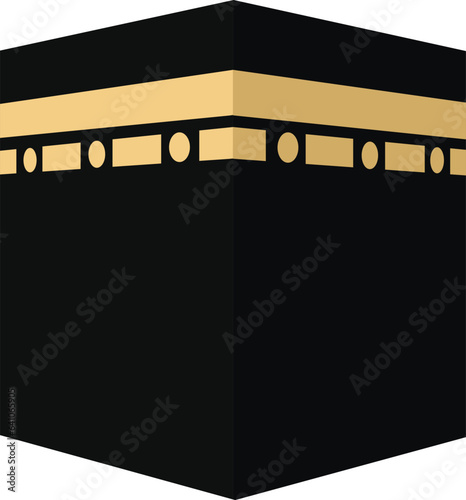 Kaaba Design. Islamic kaaba for hajj.