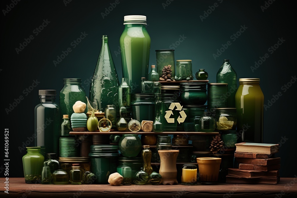 various stages of the recycling process. From collection and sorting to ...