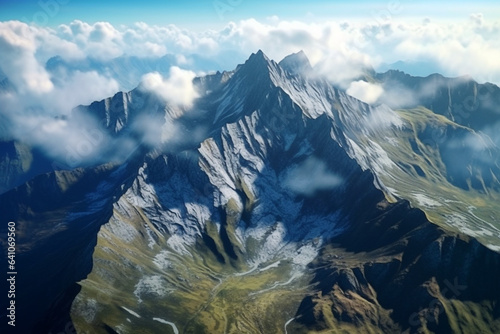 Nature Mountain Peak Aerial View Photography