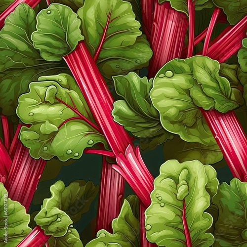 Rhubarb as seamless tiles