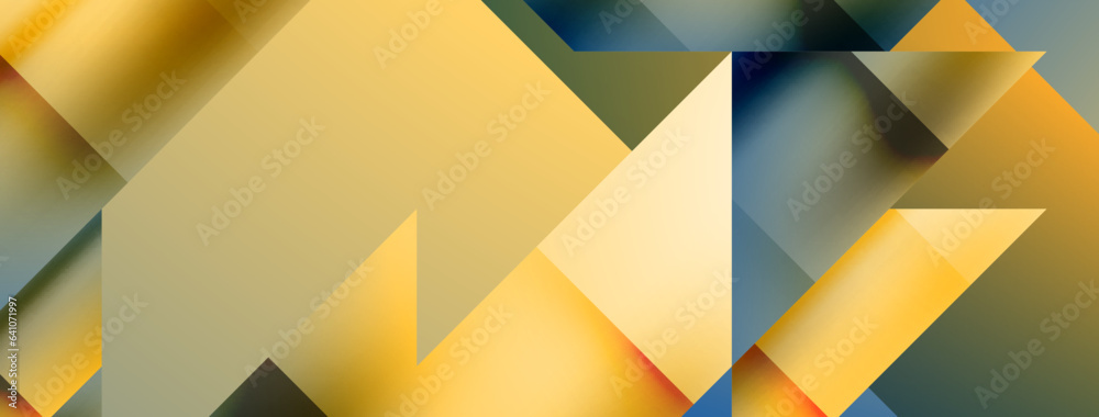 Vivid abstraction unfolds. Triangles in seamless harmony, composing dynamic geometric backdrop. Interplay of angles and hues forms captivating tapestry, evoking modernity and artistic allure Vivid abstraction unfolds. Triangles in seamless harmony, composing dynamic geometric backdrop. Interplay of angles and hues forms captivating tapestry, evoking modernity and artistic allure