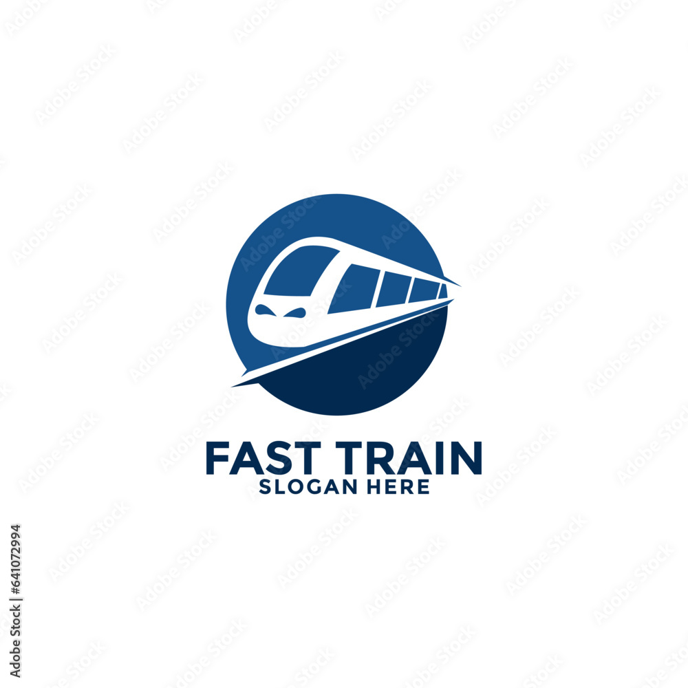 Train logo vector illustration design.fast train logo.High speed train logo icon template Train logo vector illustration design.fast train logo.High speed train logo icon template