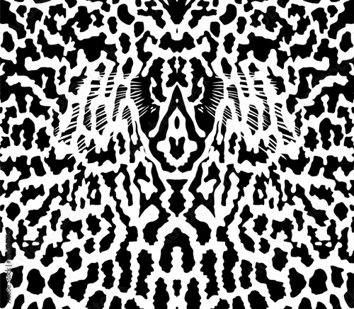 Fototapeta Naklejka Na Ścianę i Meble -  Artistic Motifs Pattern Inspired by Symphysodon or Discus Fish Skin, for decoration, ornate, background, website, wallpaper, fashion, interior, cover, animal print, or graphic design element