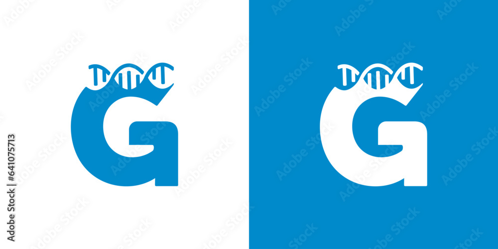 DNA Helix Letter G Logo Design, Genetics Vector Design DNA Helix Letter G Logo Design, Genetics Vector Design