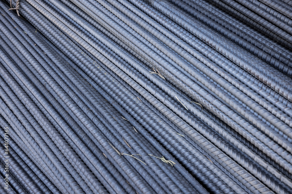 Fototapeta premium Housing Construction. Steel Reinforcement Bars rebar