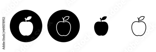 Apple icon set. Apple vector icon. apple symbols for your web design.