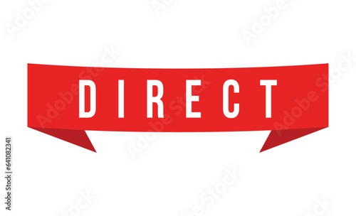 Direct banner design. Direct icon. Flat style vector illustration.