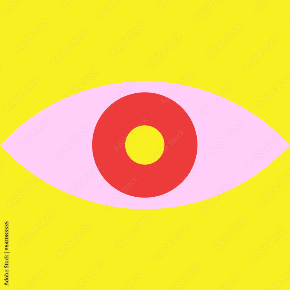 Eye in square flat illustration Eye in square flat illustration