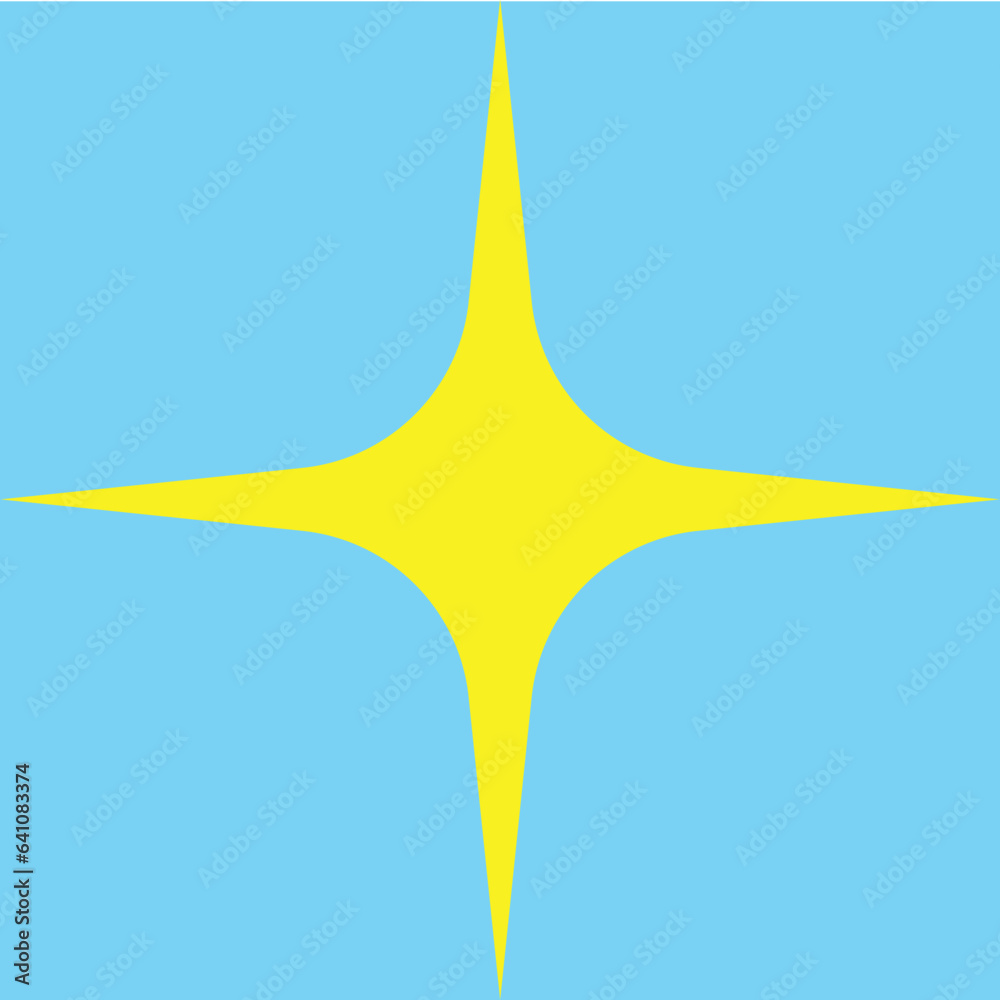 Sparkle in square flat illustration Sparkle in square flat illustration