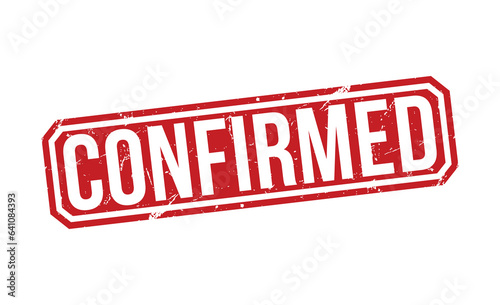 Confirmed rubber stamp vector illustration on white background. Confirmed rubber stamp