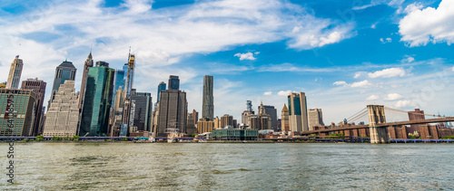 city skyscraper of manhattan. modern skyscraper cityscape in midtown. skyscraper skyline of manhattan. new york city. east river cityscape on manhattan, new york. Panoramic view