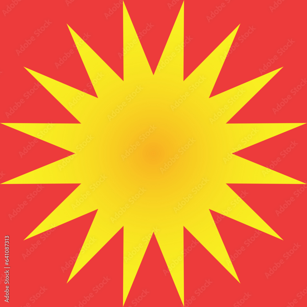 Sun in square gradient illustration Sun in square gradient illustration