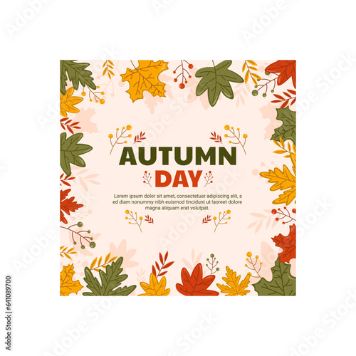 Fall season social media card