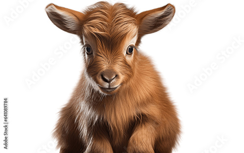 Baby Goat on white transparent background