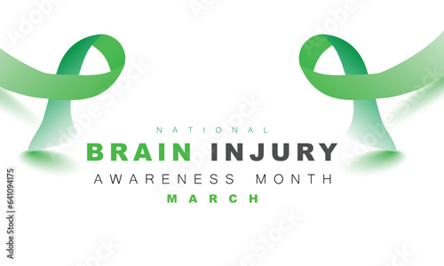 National brain injury awareness month. background, banner, card, poster, template. Vector illustration.
