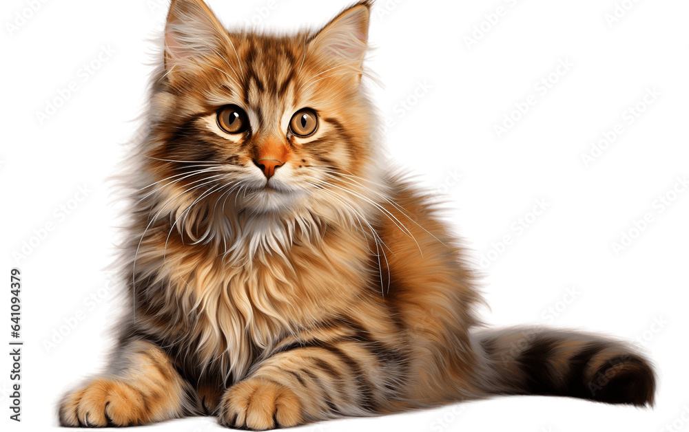 Cat on white transparent background