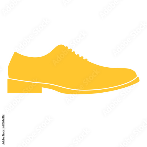 Leather shoe silhouette illustration