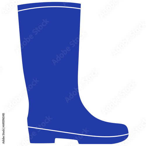 Rubber rain boot silhouette illustration