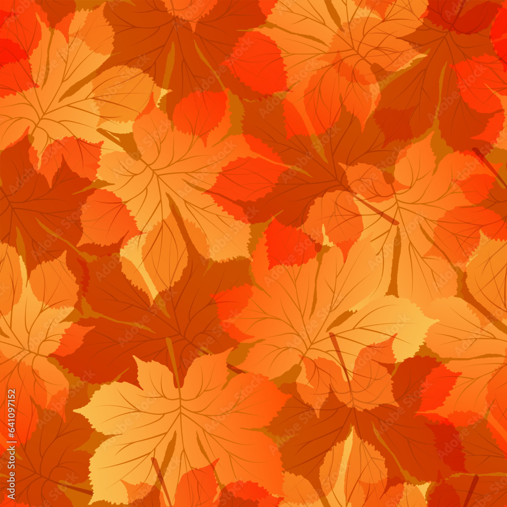 Seamless pattern with hand drawn autumn chestnut leaves. Seamless pattern with hand drawn autumn chestnut leaves.