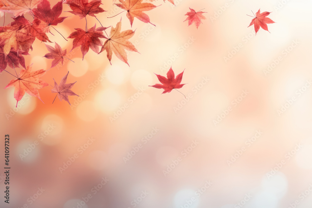 Yellow and orange fallen maple leaves on abstract background. Autumn natural backdrop. Fall season. Copy space Yellow and orange fallen maple leaves on abstract background. Autumn natural backdrop. Fall season. Copy space