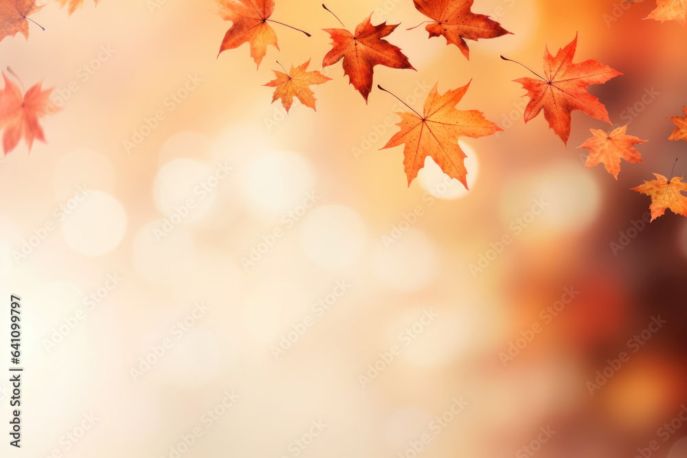 Yellow and orange fallen maple leaves on abstract background. Autumn natural backdrop. Fall season. Copy space Yellow and orange fallen maple leaves on abstract background. Autumn natural backdrop. Fall season. Copy space