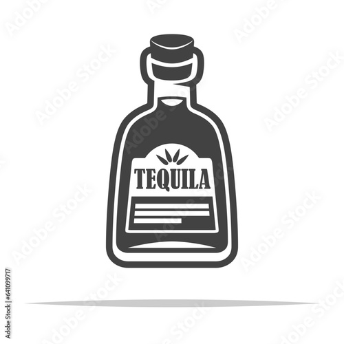 Bottle of tequila icon transparent vector isolated