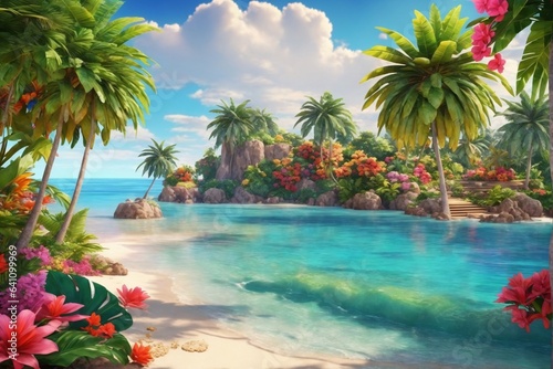 tropical beach wallpaper