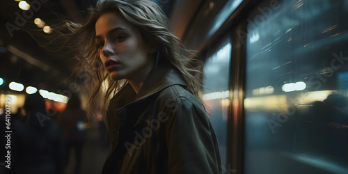 woman in the subway, urban cinematic photography