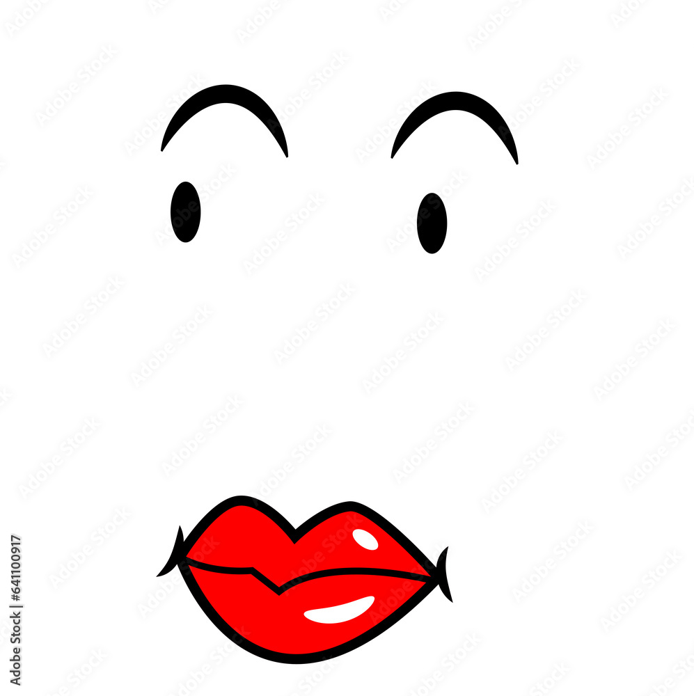 funny face, red lips,smile,emotion funny face, red lips,smile,emotion
