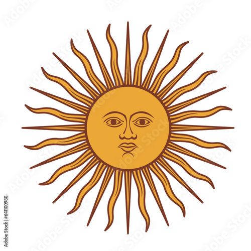 顔のある太陽アイコン