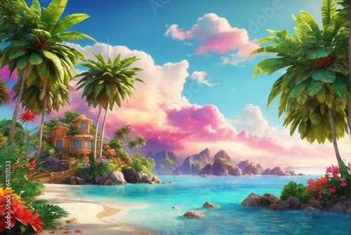 tropical beach wallpaper