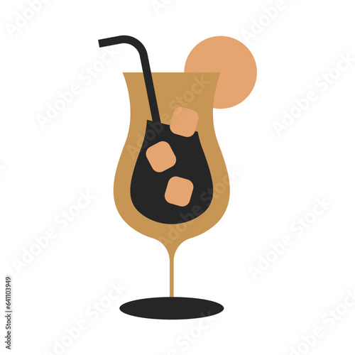 Summer drink flat illustration