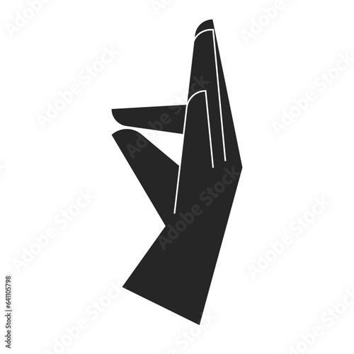 Woman hand pose flat illustration