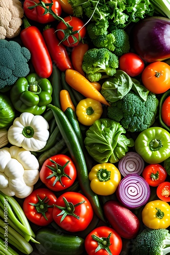 Fresh Colorful Organic Vegetables 