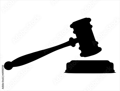 Gavel silhouette vector art