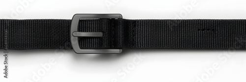 Black nylon strap isolated on white background 