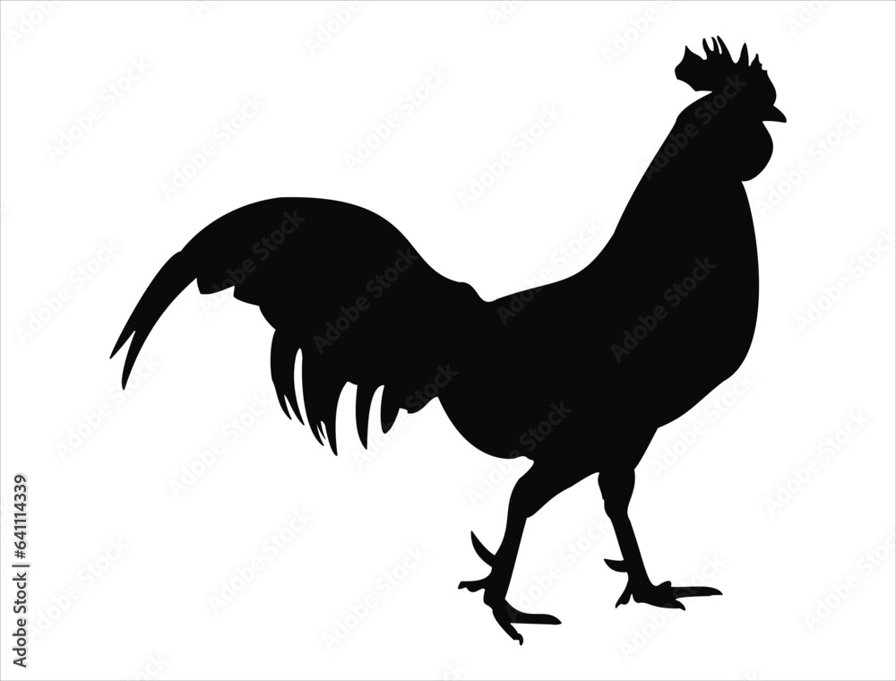 Rooster silhouette vector art Rooster silhouette vector art