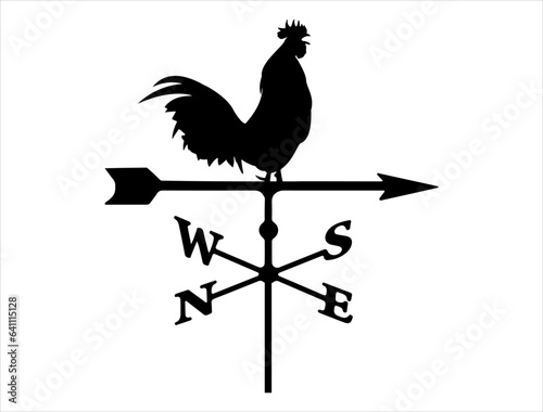 Weather vane silhouette vector art