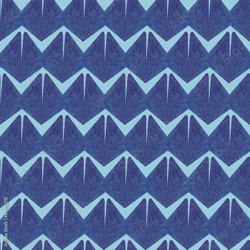 Watercolor seamless hand drawn geometric pattern with colorful waves of rhombuses